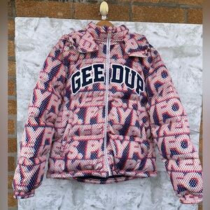 Geedup Puffer Jacket XL Play For Keeps Static Multi Colour' (2024 PFK Streetwear